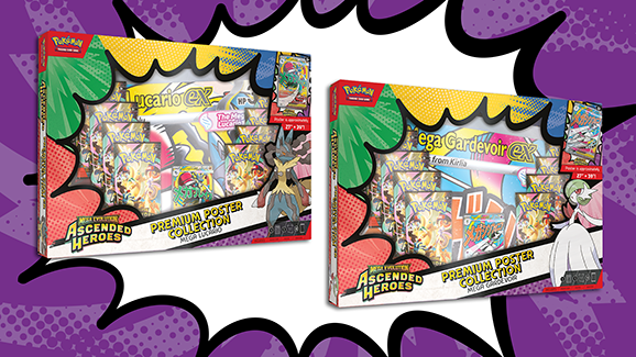 Mega Evolution—Ascended Heroes Premium Poster Collection—Mega Lucario | Mega Evolution—Ascended Heroes Premium Poster Collection—Mega Gardevoir